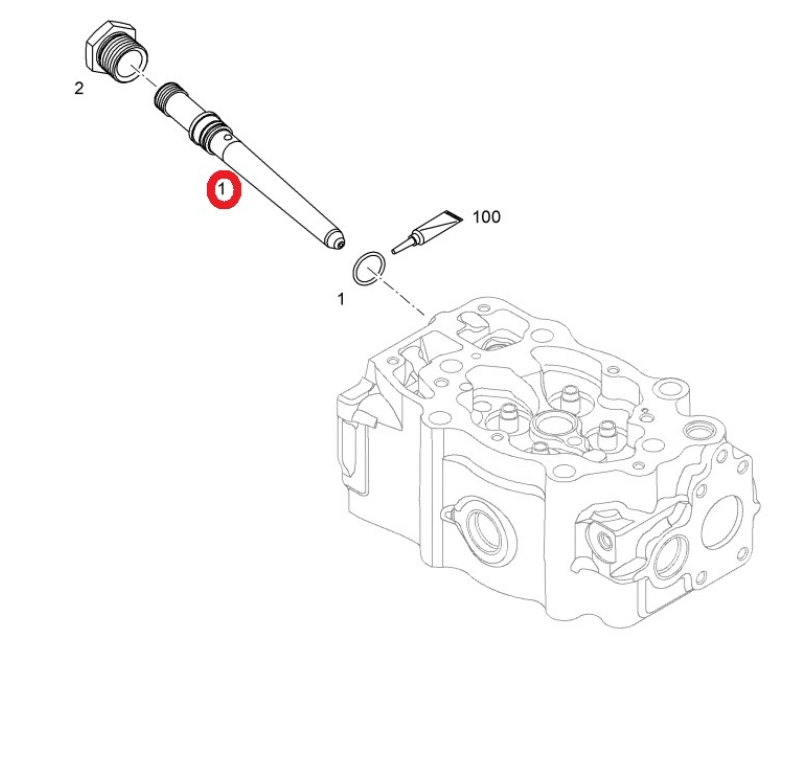 9074677 Штуцер форсунки LIEBHERR D934, D936