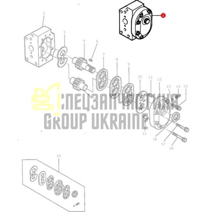 3903882M1 Гідравлічний насос Massey Ferguson 2620, 2625