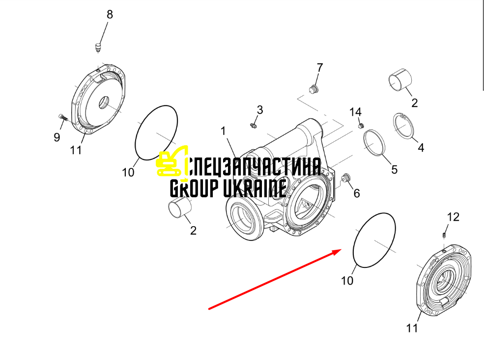 Кільце ущільнююче Dana Spicer 733-505 202,87х208,11х2,62 мм X549032500000 5H. 001051037 JD, FENDT Dieci AGRI FARMER Faresin
