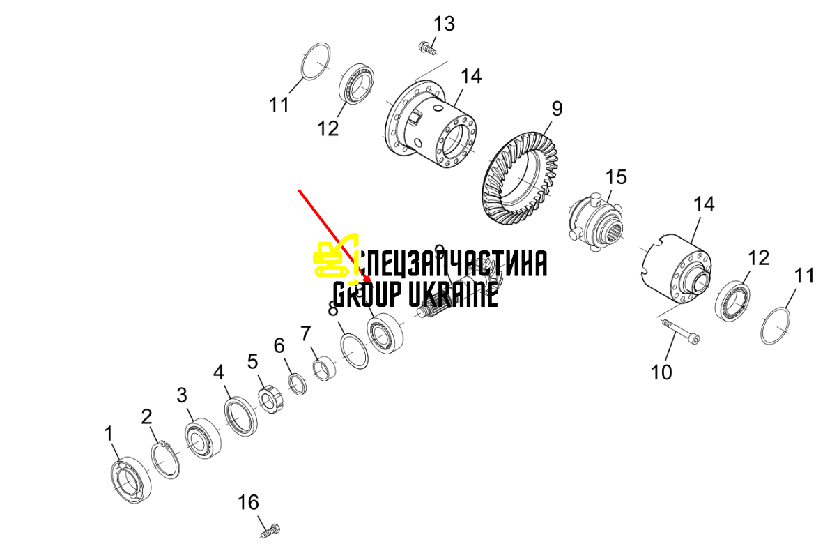 005.09.2938 Підшипник роликовий Manitou Dieci Faresin Dana spicer 10045326/ 005092938 5H.005092938