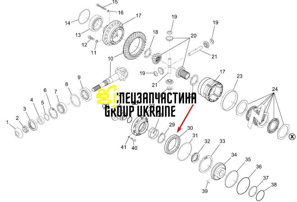 Роликовий конічний підшипник Manitou Dieci Faresin Dana spicer 112-159 005103166 045180