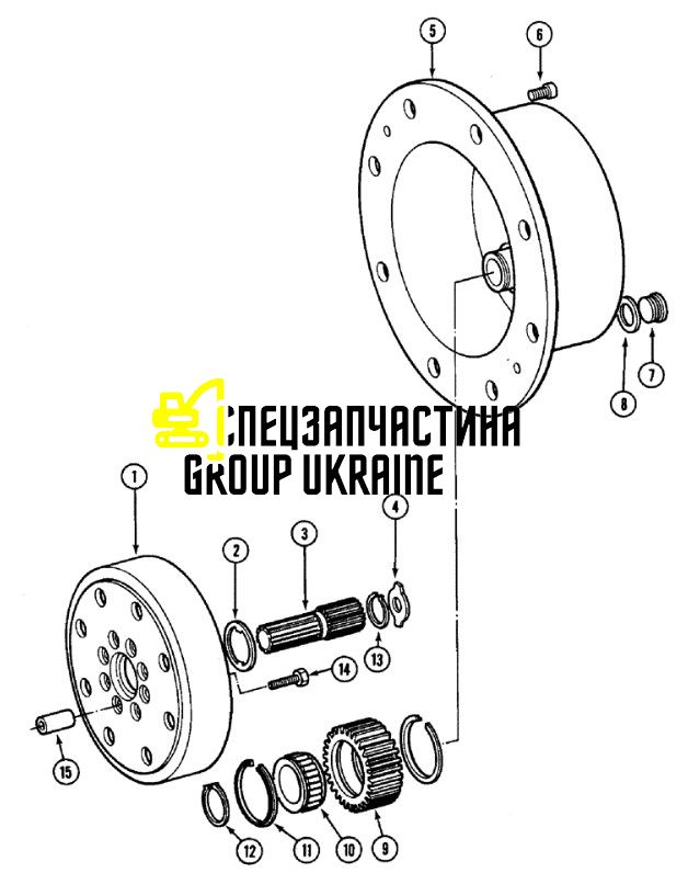 153317487 (0750118072, 80173100, 9579219, JD10250, 47113081, 10047213) Підшипник сателіту New Holland, ZF