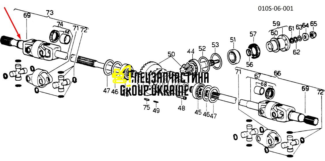 133742063 Вилка / напіввісь New Holland