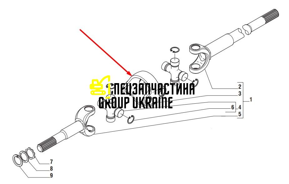 1-33-742-766 (046215, VOE17437605, 7028500) Муфта півосі New Holland, Carraro