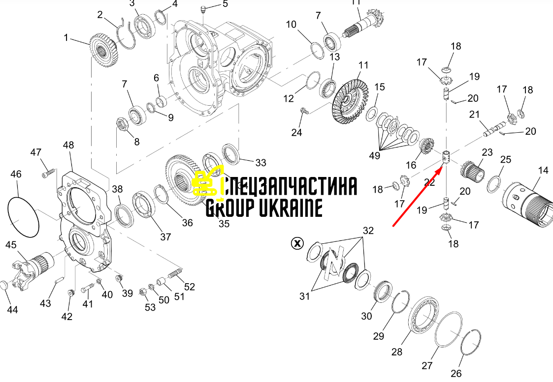111.04.032.02 5H.1110403202 Втулка диференціала Manitou Dieci Faresin Dana spicer