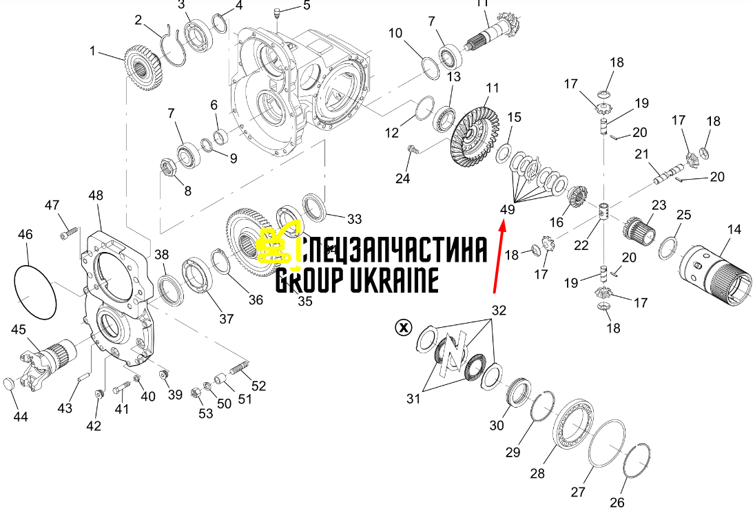 Фрикційна шайба, прокладка на міст Dana SPICER