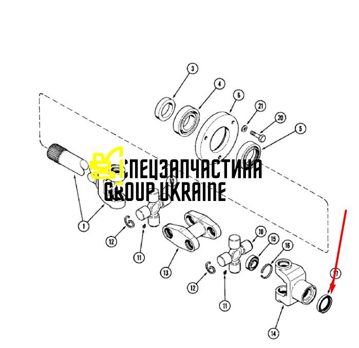 1287608C1 (86002340, 81874915, 87775993, DANA070HH129) Манжета шарніру New Holland, Dana Spicer