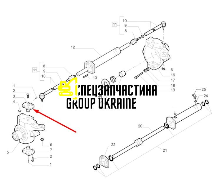 122260A1 (128880, 11709445, 209-4218) Шкворень New Holland, Carraro