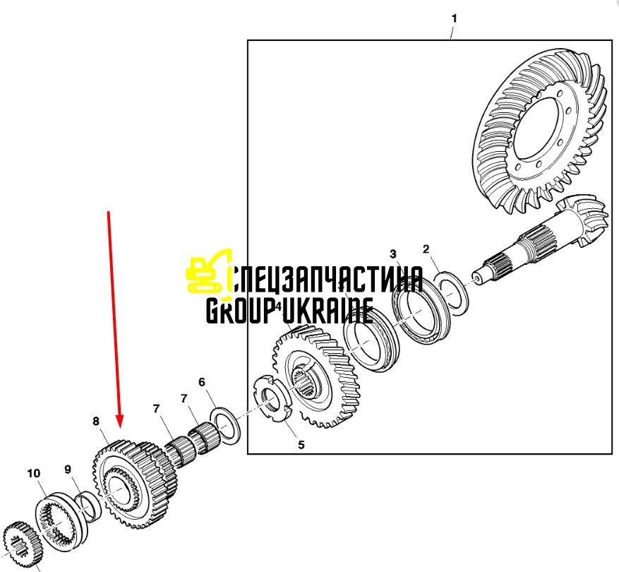 445766A1 Шестерня New Holland 144291