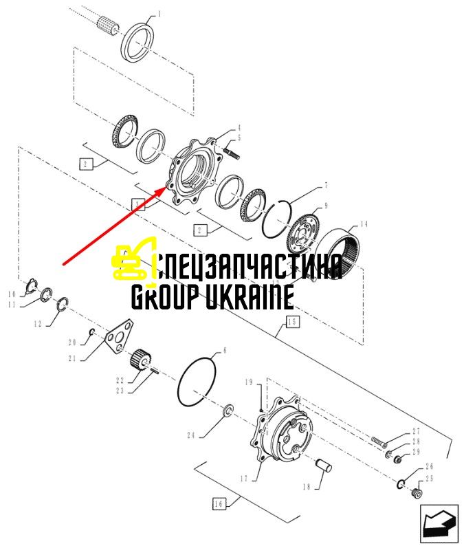 Корпус маточини колеса New Holland, Carraro 144466A1