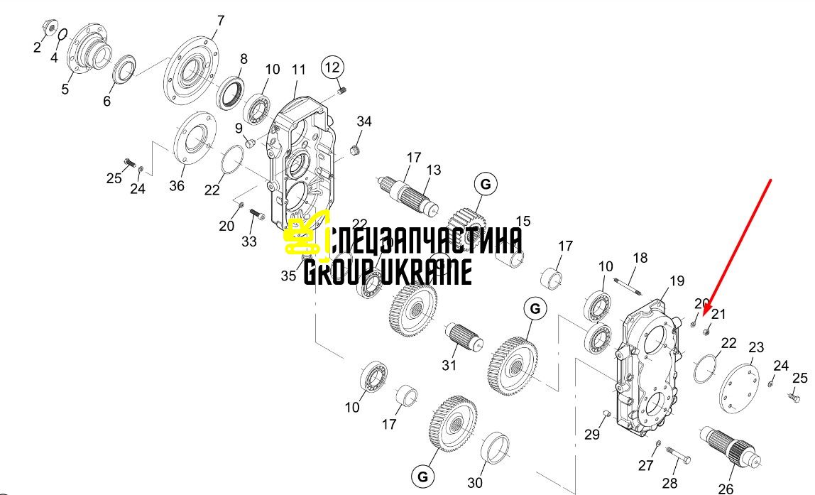 Гайка для мостів New Holland, DANA SPICER