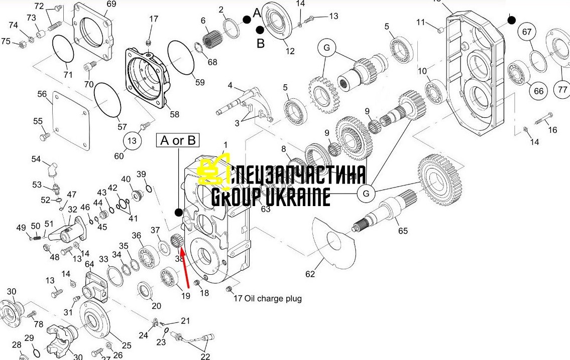 Голковий підшипник New Holland, DANA SPICER