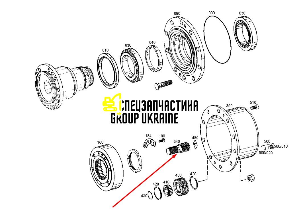 9647936 (4472319161) Сонячна шестерня New Holland, ZF
