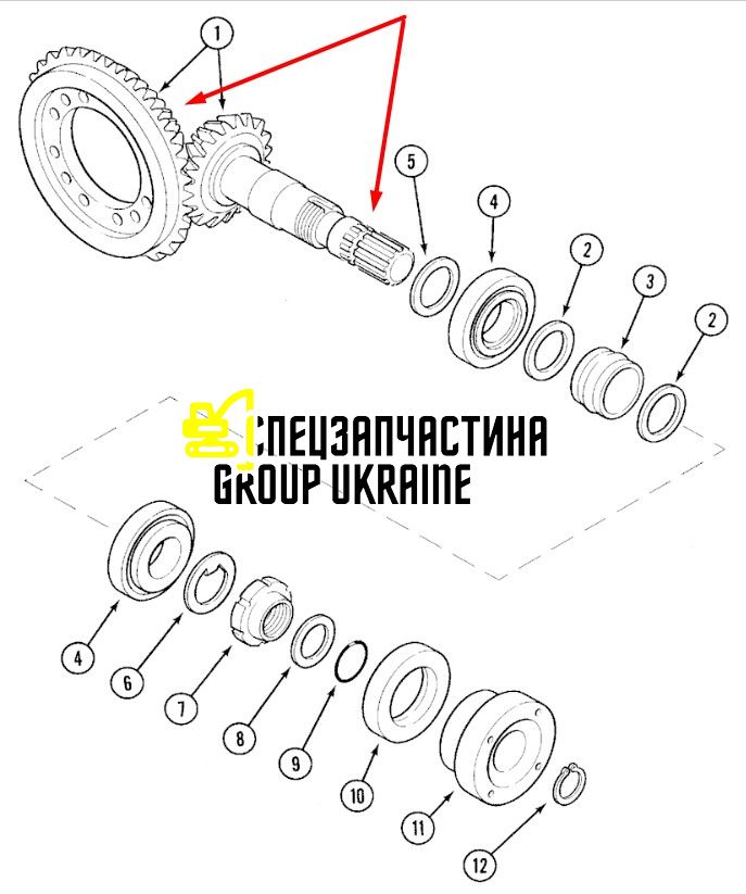 1537626C1 (065764, 0.900.0678.1) Головна (конічна) пара New Holland, Carraro