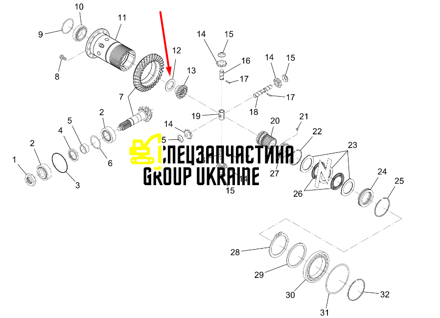 171.04.011.01 1710401101 Шайба Manitou Dieci Faresin Dana spicer