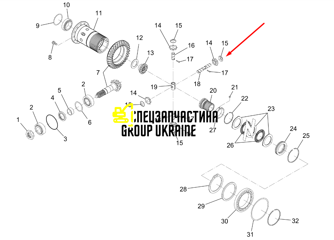Шайба Dana Spicer 171.04.012.01 1710401201 5H.1710401201 Manitou Dieci Faresin Dana spicer