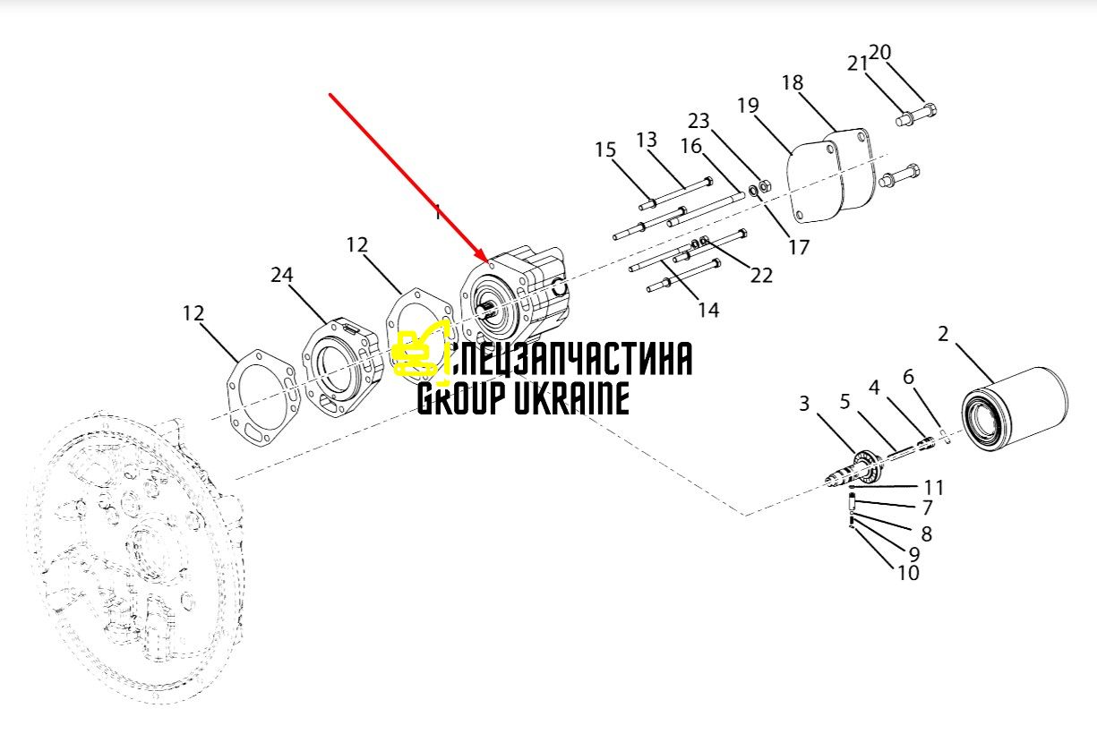76086225 Гідравлічний насос New Holland, DANA Spicer T13000
