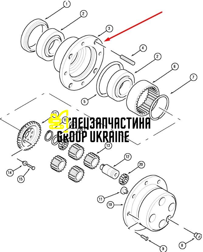 247547A1 (066769, 42T-22-H0P86, 365615A1, ER066769, 365615A1, 66313, 6000105301, 1000133130) Колонка New Holland, Carraro