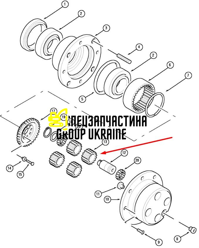6914461, 247551A1 (135947) Супутник New Holland, Carraro Z=23