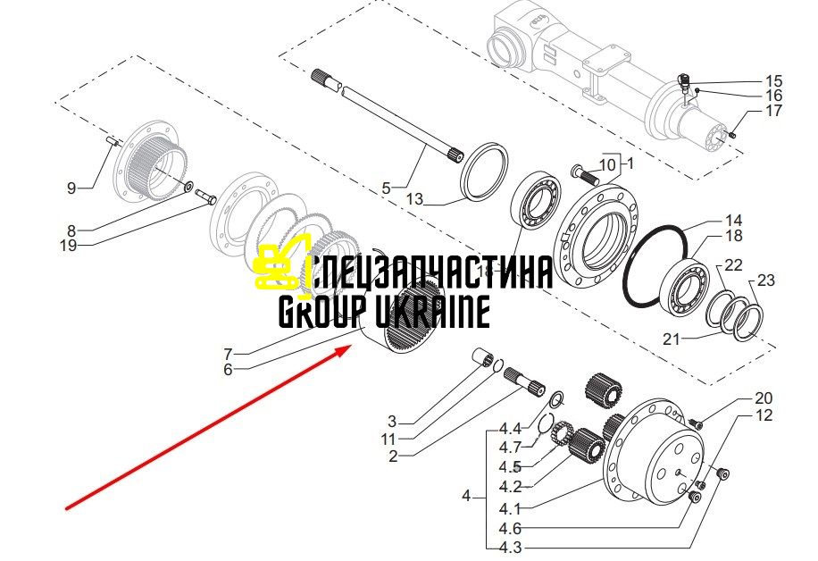 2809586 (333995) Корончаста шестерня New Holland, Carraro Z70
