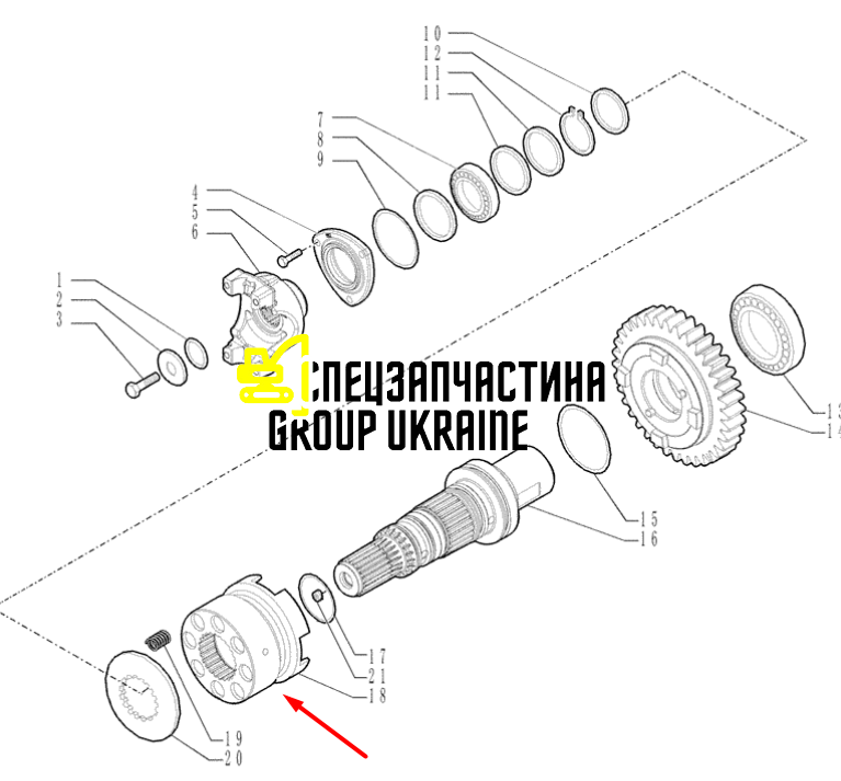 11716796 Муфта приводу переднього моста КПП Volvo BL60, BL70