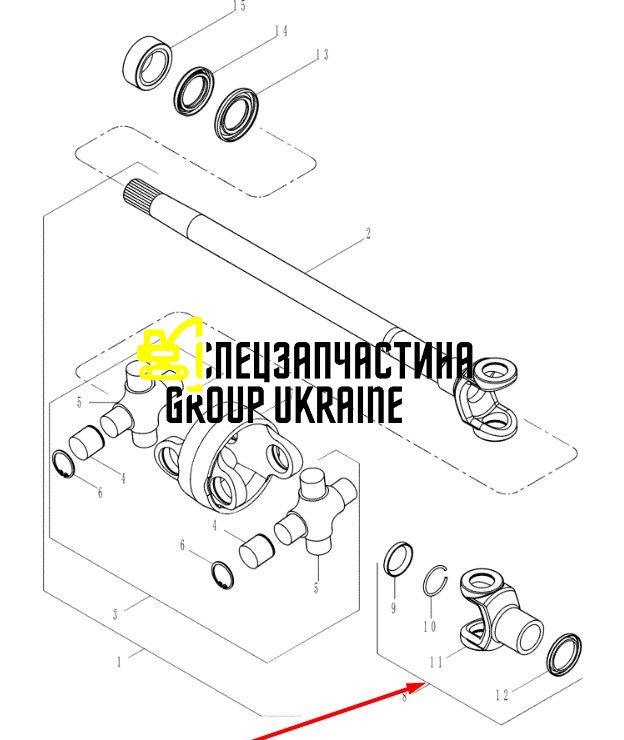 395737a1 (87776180) Вилка карданного валу New Holland, Dana Spicer