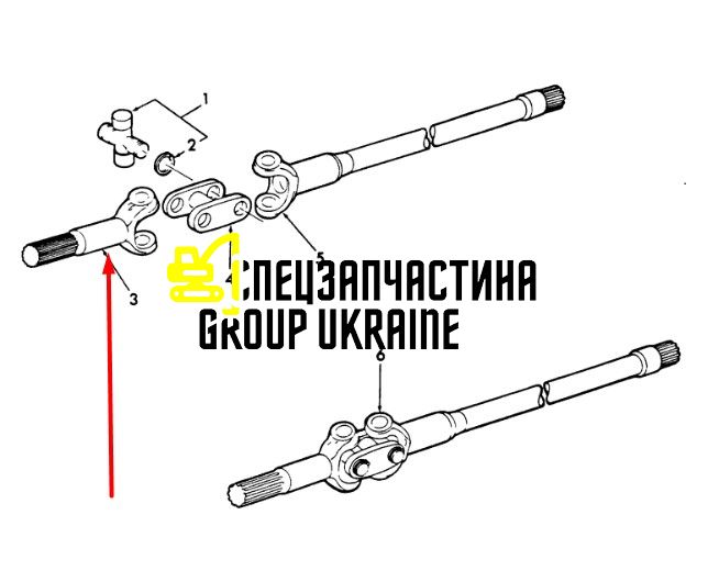 3476312M1 (040821) Піввісь коротка New Holland, Carraro