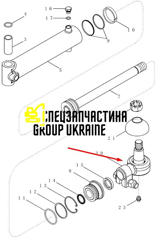 435664a1 (87714477, 292562A1, 38702666, 070TR229) Накінечник рульової тяги New Holland, Dana Spicer MX285
