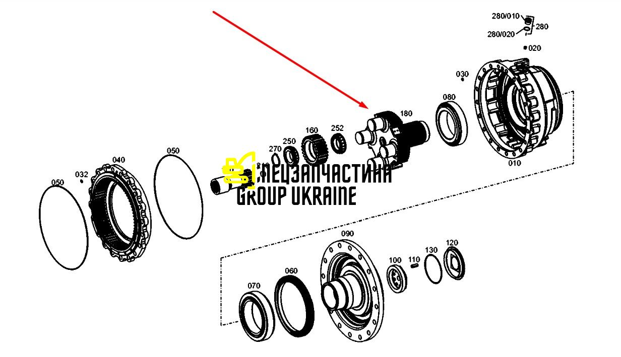 Привід зубчастий ZF 4474354167, 4474354167, 4474.354.167