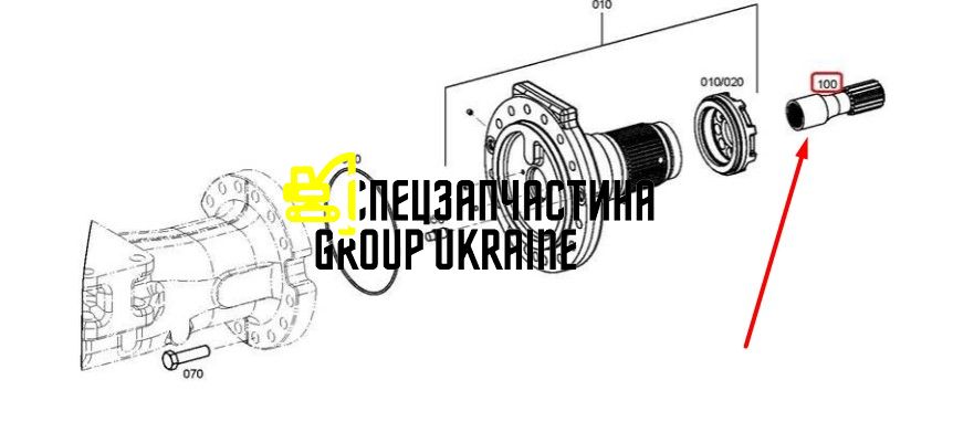 47360322 Вал сонячної шестерні New Holland 4472347040