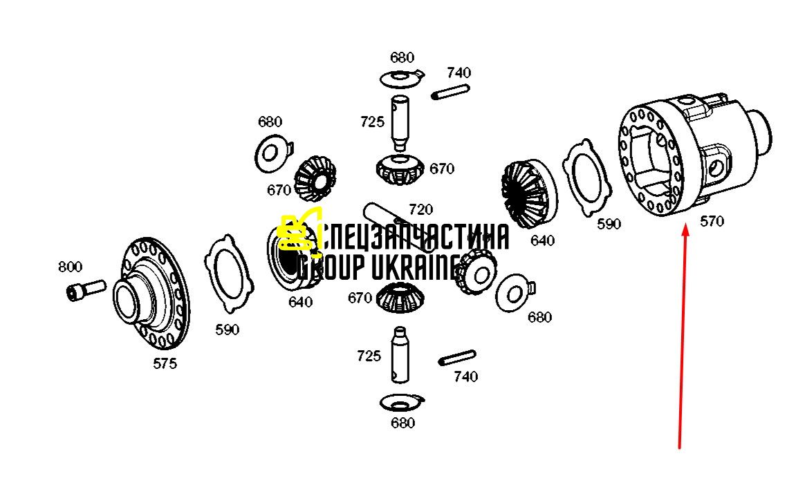 47875469 (4482330006) Корпус диференціала New Holland, ZF