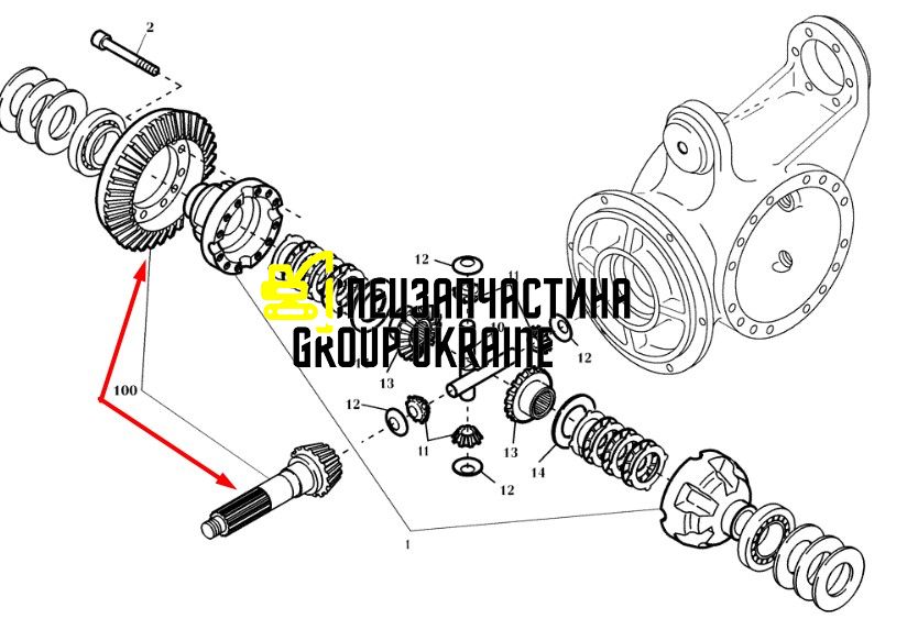 421669A1 Головна (конічна) пара New Holland, Dana Spicer