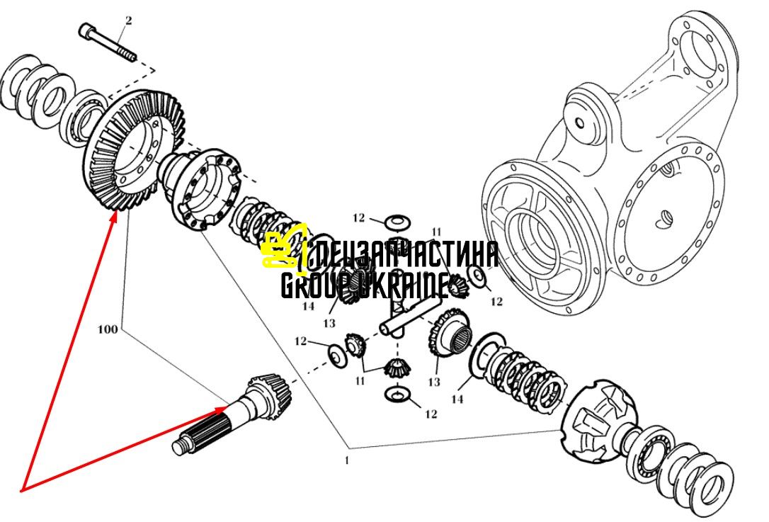 4922374 (421669A1, 72180060, 84093842) Головна (конічна) пара New Holland, Dana Spicer
