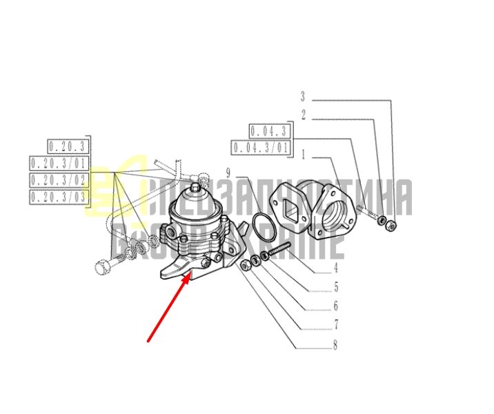 504090936 Паливоперекачувальний насос New Holland, Case