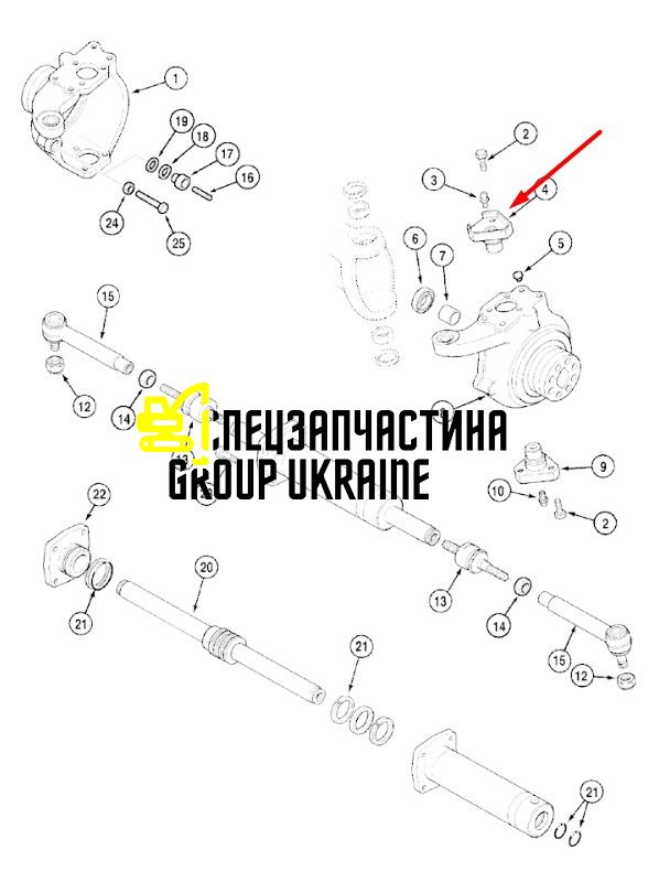 247517A1 (133084) Верхній шворень New Holland, Carraro