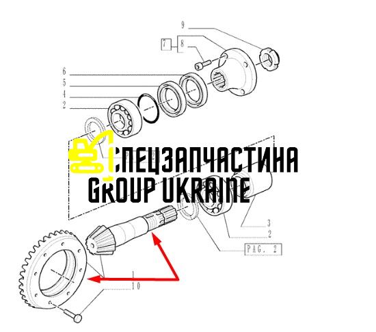 5197678 Головна (конічна) пара New Holland, Dana Spicer