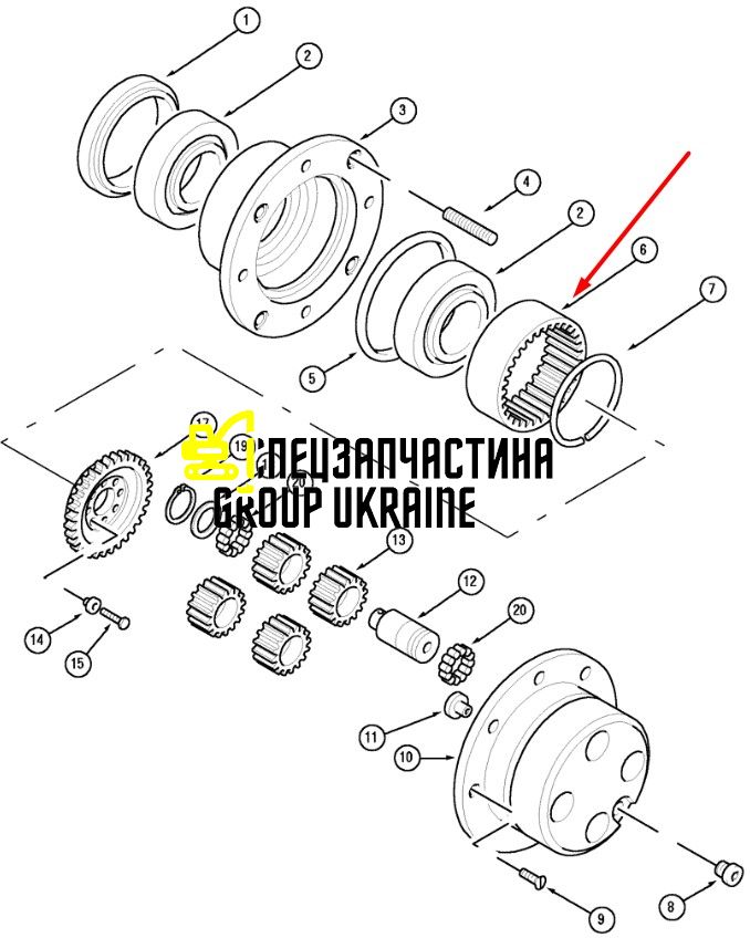 06914449 (134299) Шестерня корончаста New Holland, Carraro Z60 M3