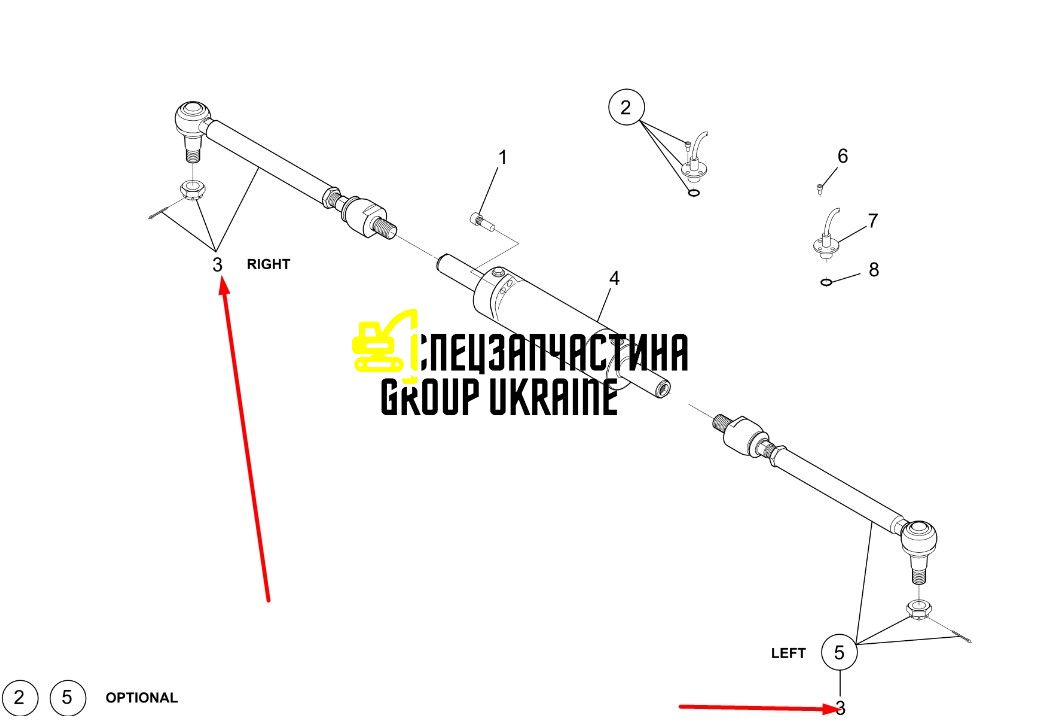 71439518 Рульова тяга New Holland, Dana Spicer