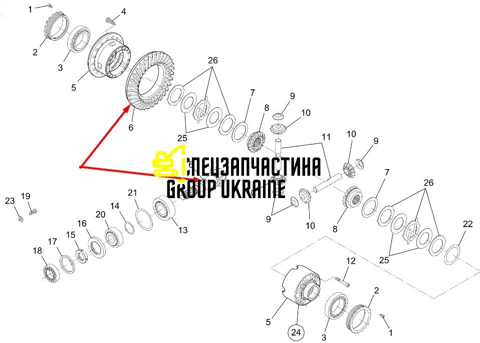 71475299 Головна (конічна) пара New Holland, Dana Spicer