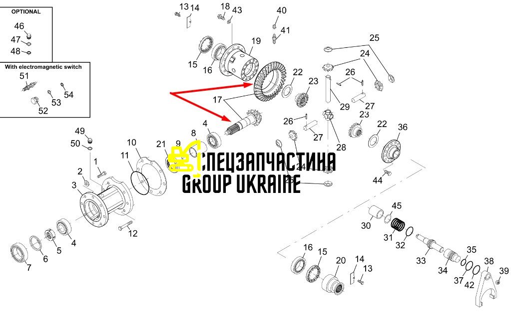 80978c1 Головна (конічна) пара New Holland, Dana Spicer