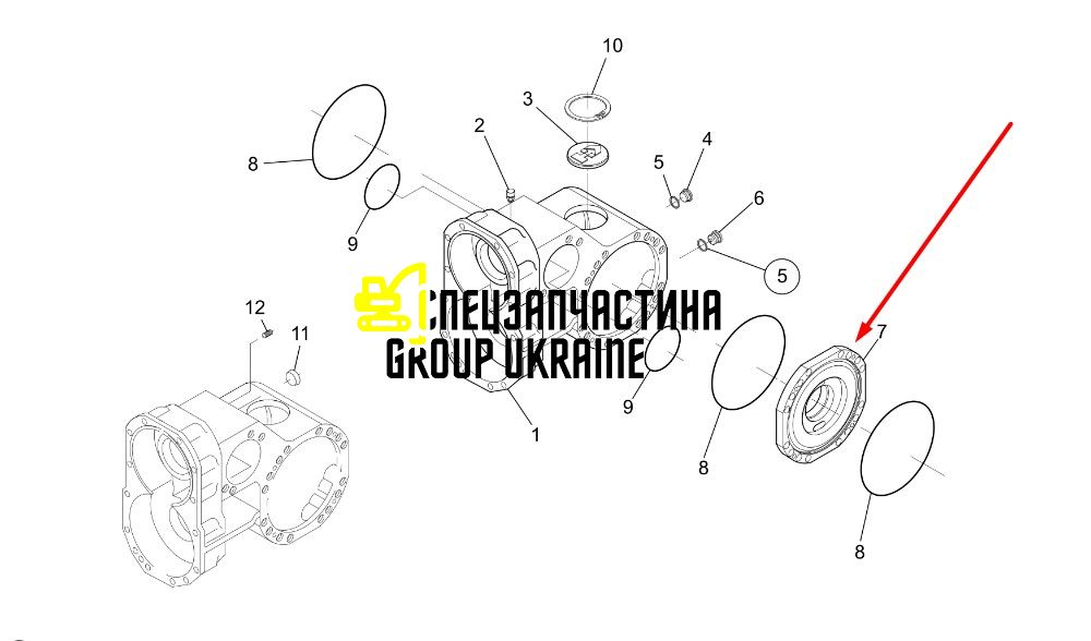 Кришка корпусу мосту New Holland, CNH  71482456