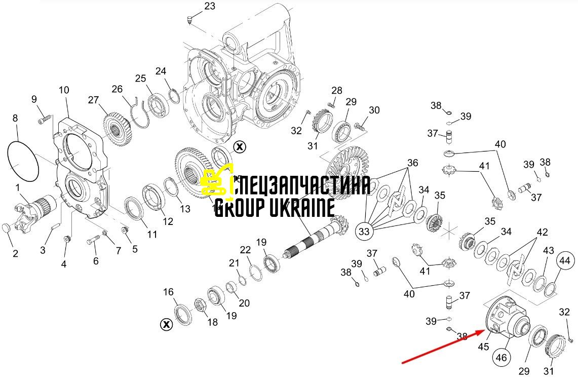 Корпус диференціалу New Holland, DANA SPICER 112.04.001.04, 1120400104