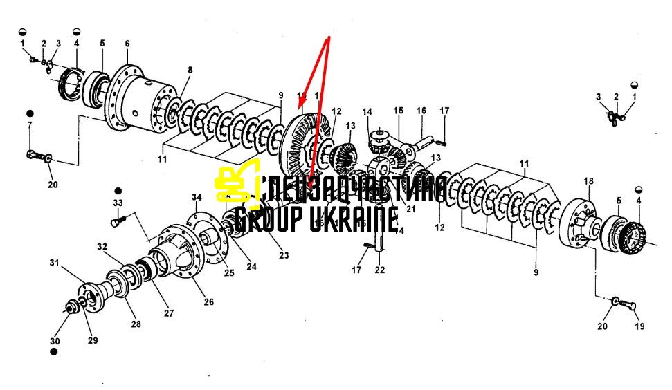 71486288 Головна (конічна) пара New Holland, Dana Spicer