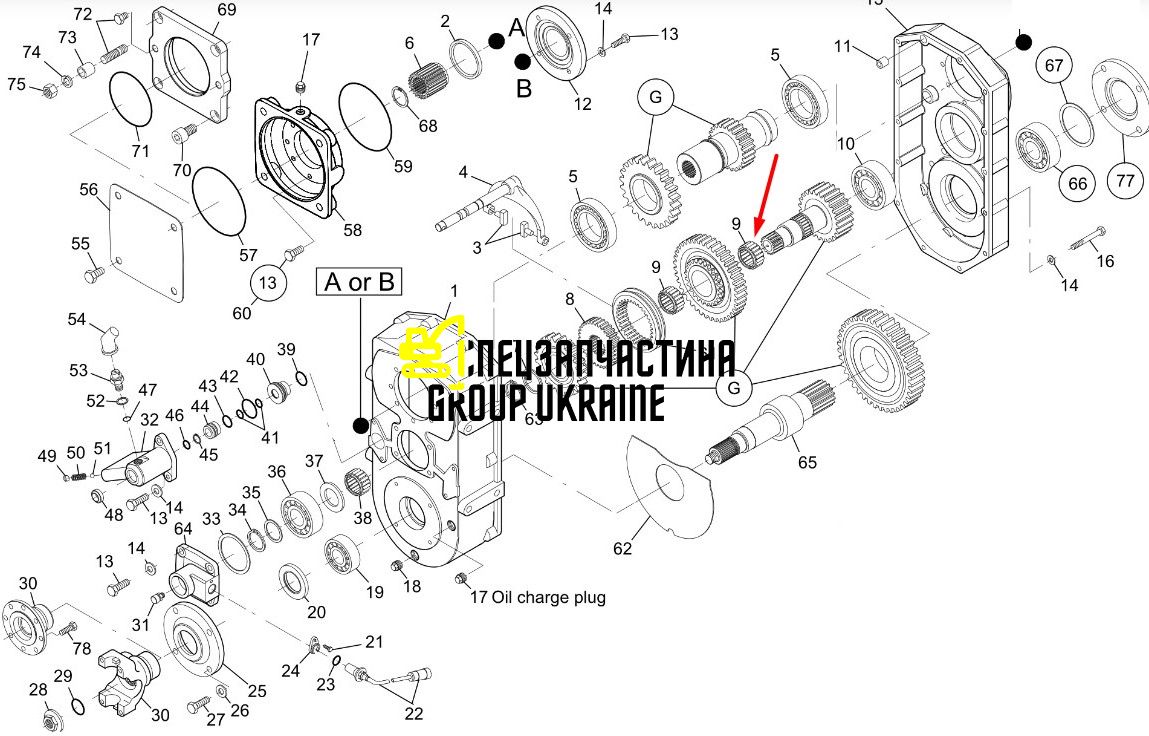 Голковий підшипник New Holland, DANA SPICER