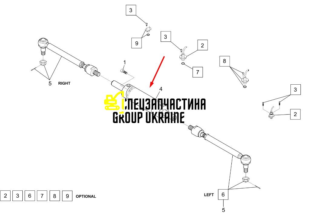 71491226 Циліндр рульовий у зборі New Holland