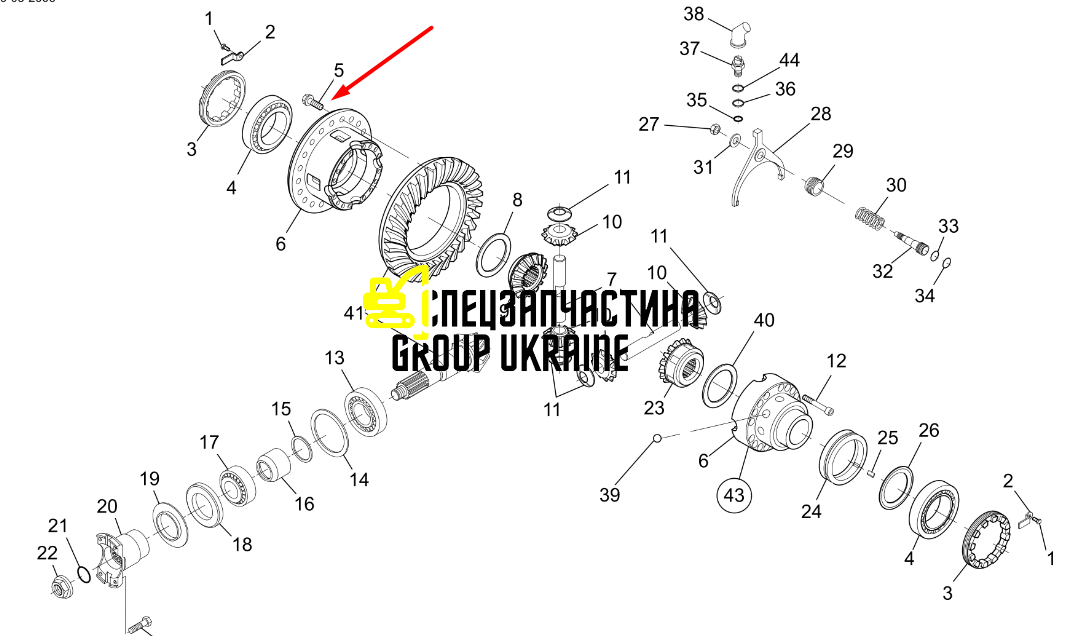 Болт заднього мосту Dana Spicer 113-051, 016.28.3390