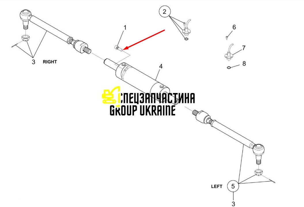 Болт New Holland, DANA SPICER 76086123
