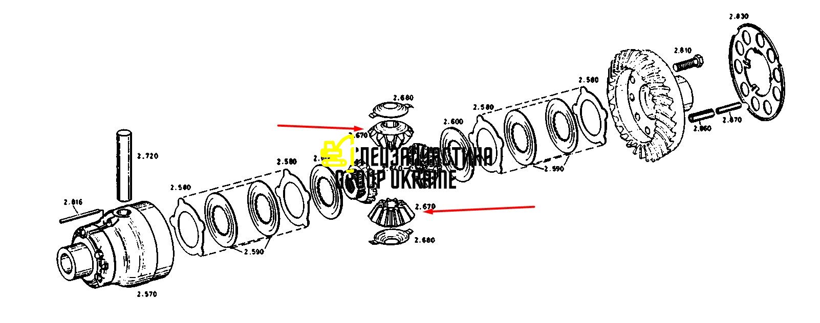 81403C1 (4481333077, 011704964, 2.403-00102) Шестерня диференціала New Holland, ZF Z11