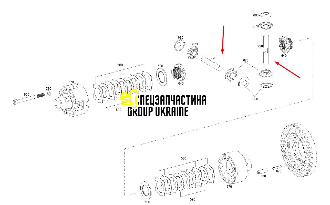 81631C1 (4461371022, 006213101, 5005926) Вісь диференціала New Holland, ZF