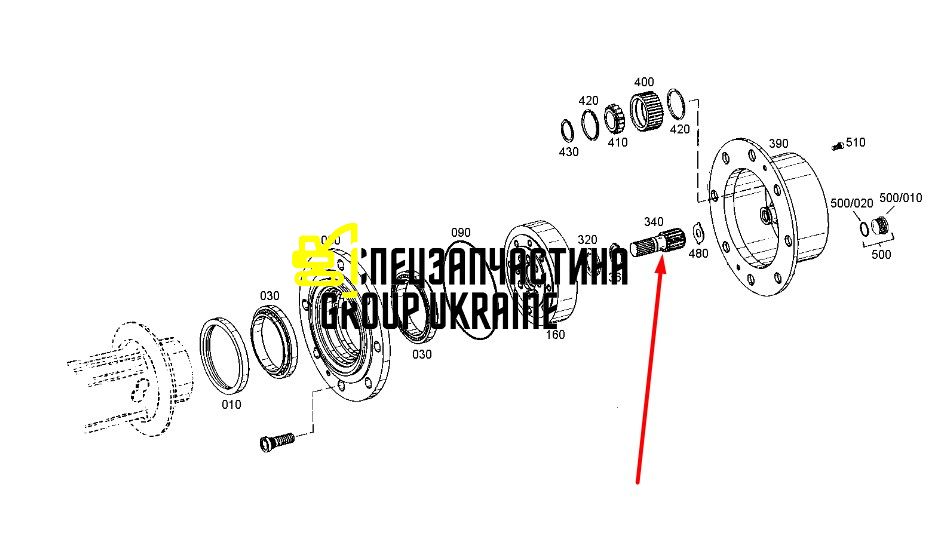 9360806 (4472353158) Шестерня центральна New Holland, ZF